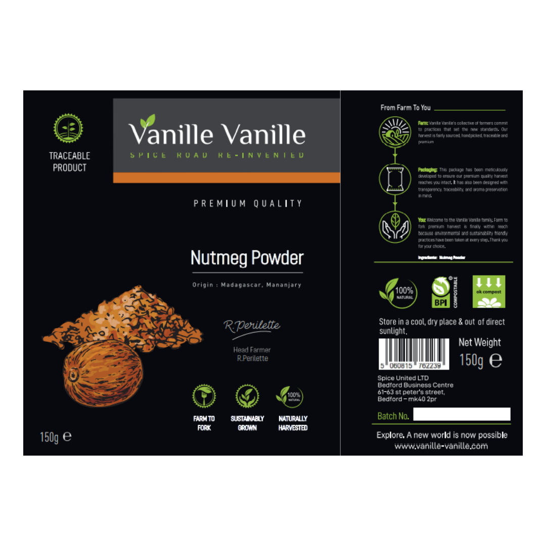 Product Label: Nutmeg Powder