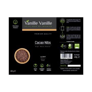 Cacao Nibs Label | Vanille Vanille