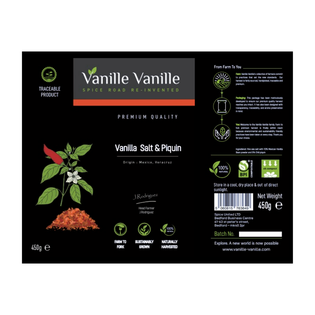 Vanilla Salt & Piquin, from Mexico - Vanille Vanille